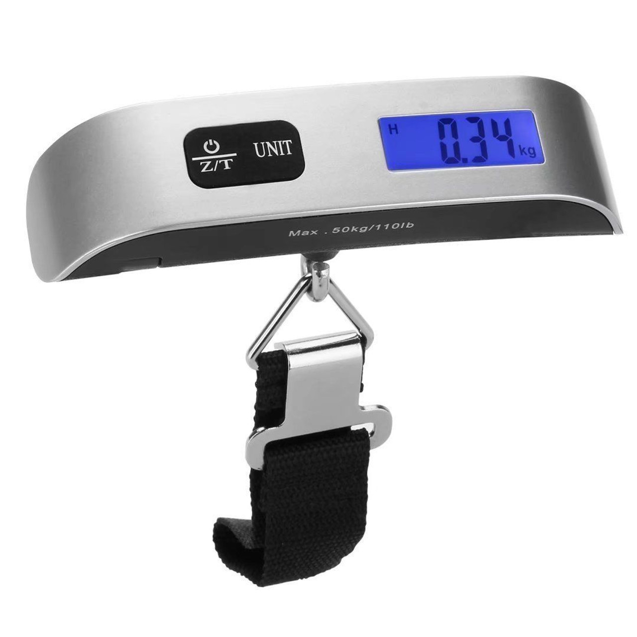 Handheld Portable Digital Luggage Scale With Grip - Travel Portable  Electronic Weighing Suitcase And Bag - 110lb/50kg - Black