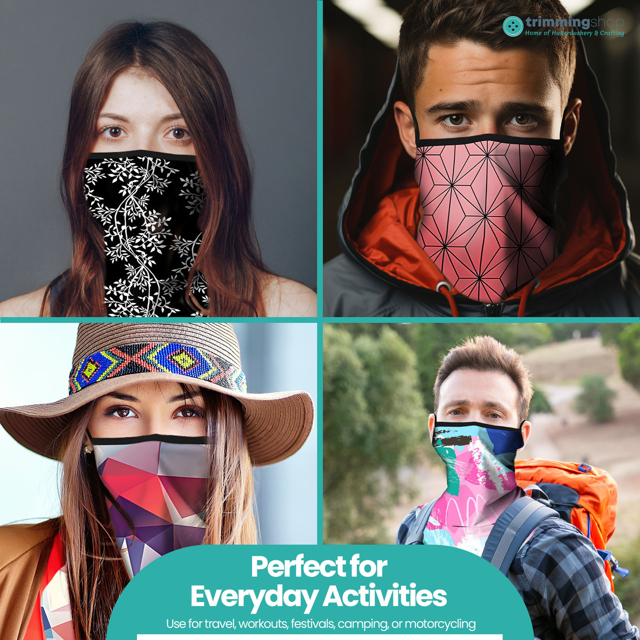 Bandana with Earloops - Design 8