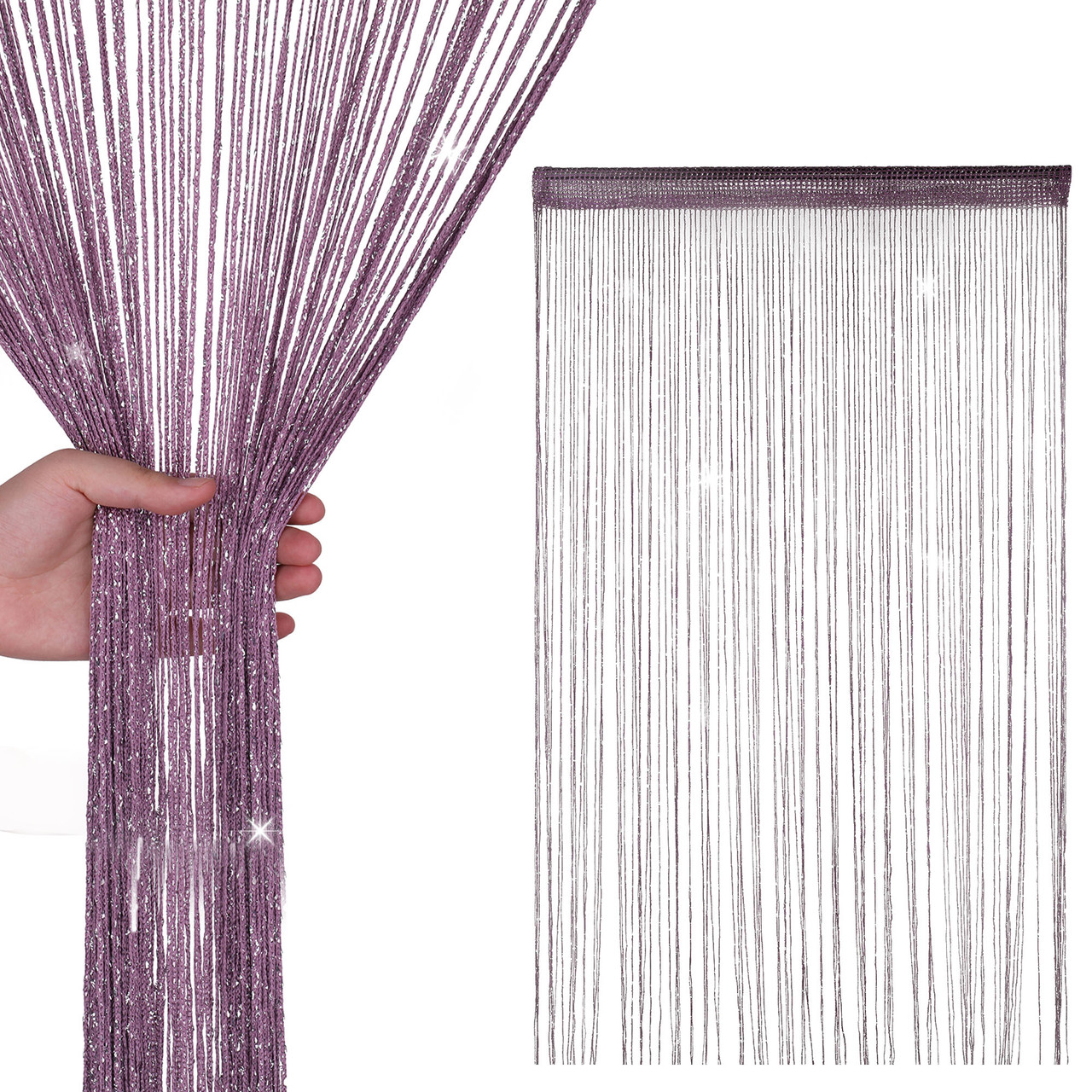 String Curtain Panel - Dark Purple