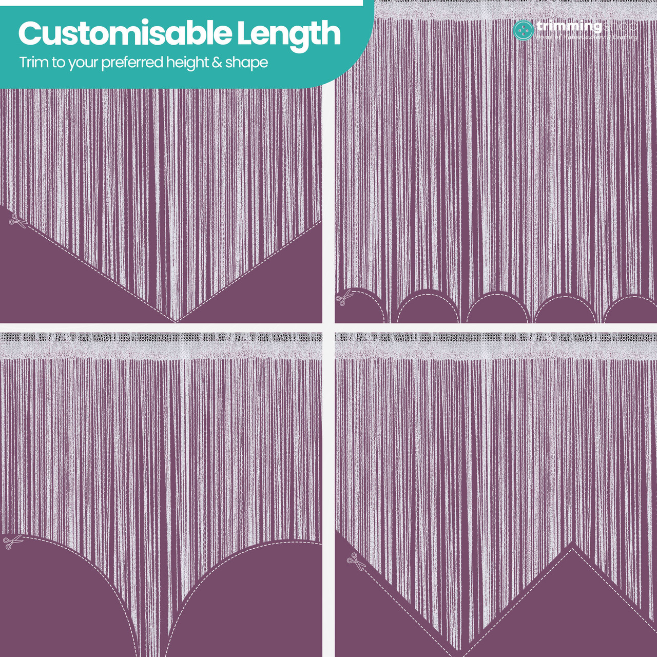 String Curtain Panel - Dark Purple