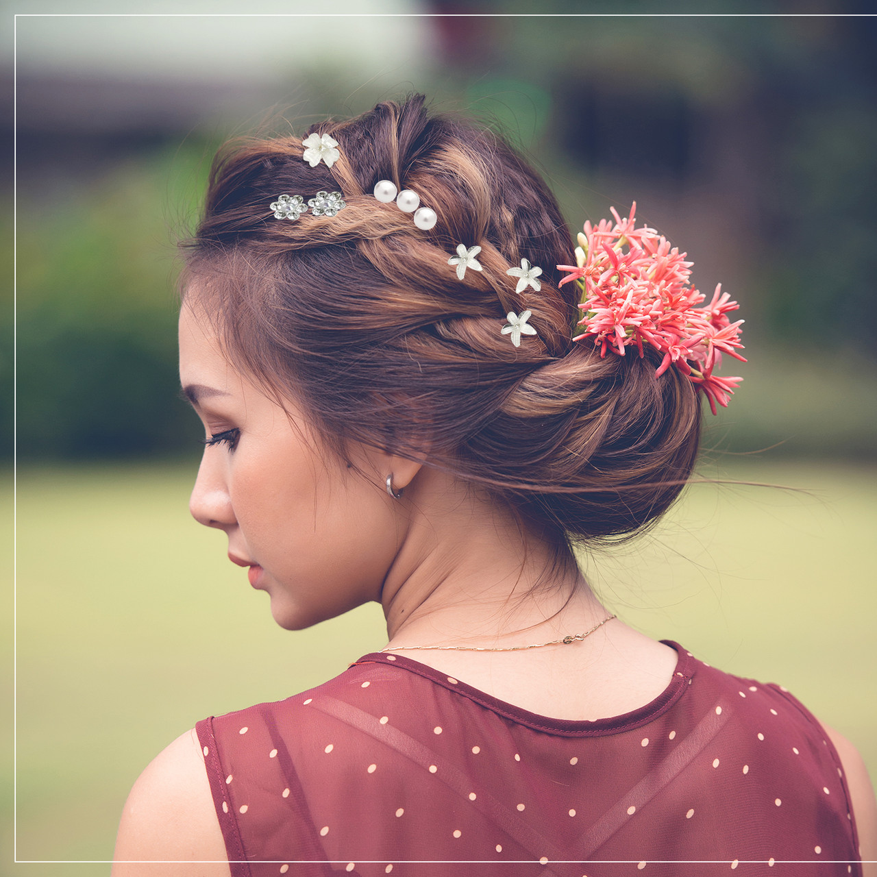 20Pcs Wedding  Flower Hair Pins