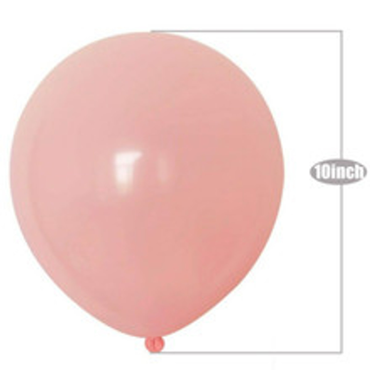 100x 10" Helium-Quality Latex Pastel Party Balloons - Pink