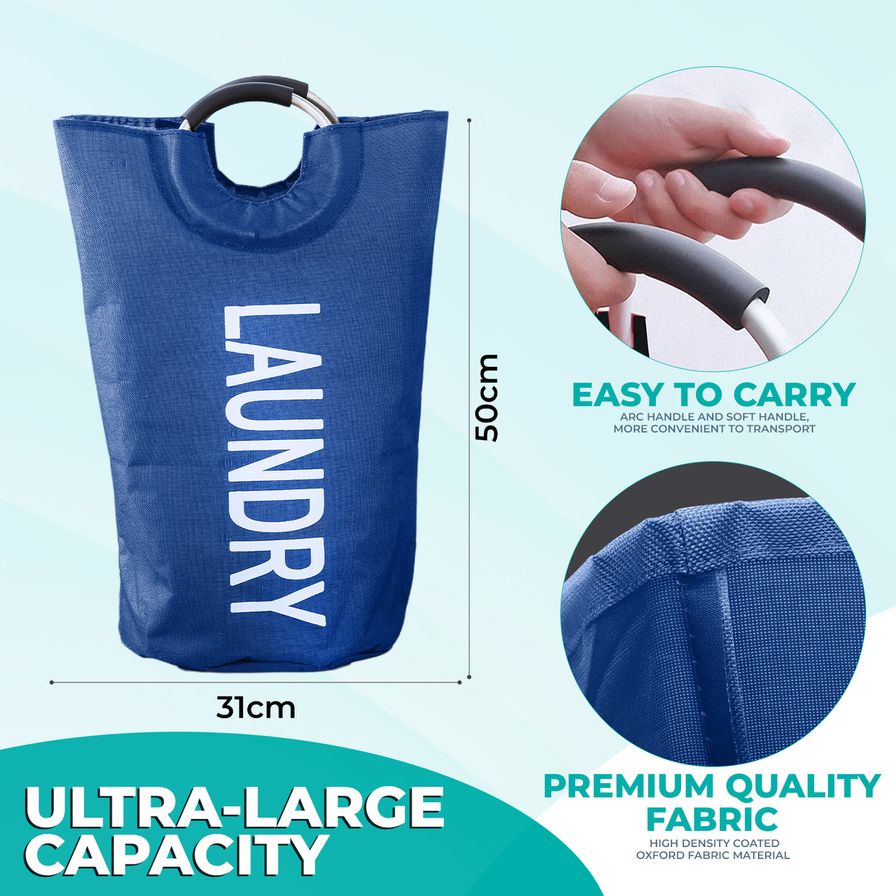 Laundry Basket with Padded Handles