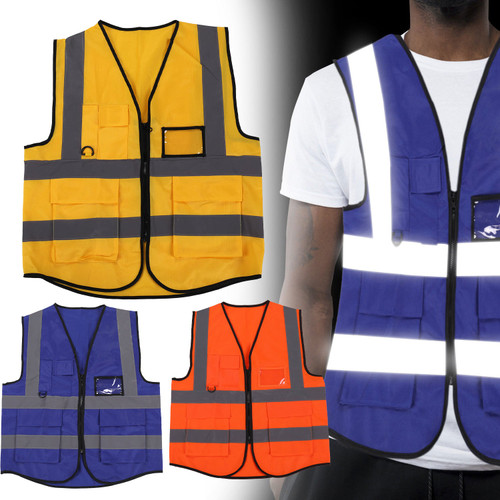 Reflecive Hi-Vis Zip-Up Executive Safety Vests