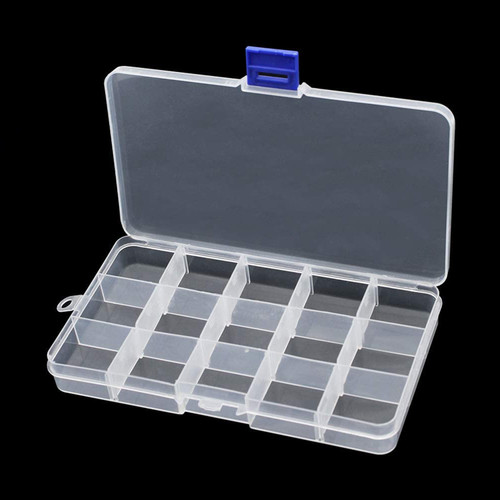 15-Compartment Plastic Organiser Box