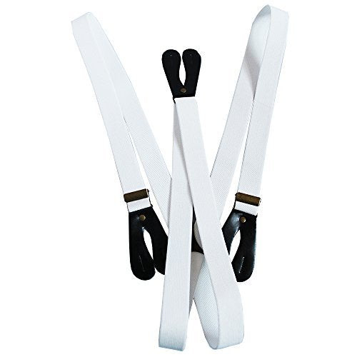 3.5cm Width Men's X-Shaped Solid Color Casual Fashion 4 Clips Suspender  With Trousers Braces And Bow Tie Set