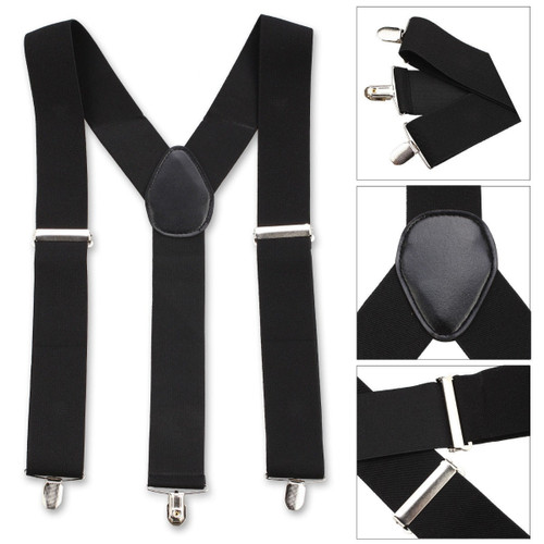 Men’s Adjustable Braces Y Shape Heavy Duty Clip On Suspenders for Trousers, Jeans, 50mm