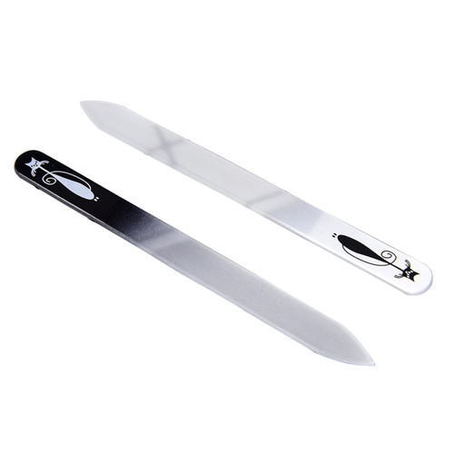 Glass Nail File Set - Black and White