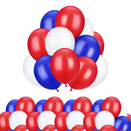 Red, White & Blue Latex Balloons