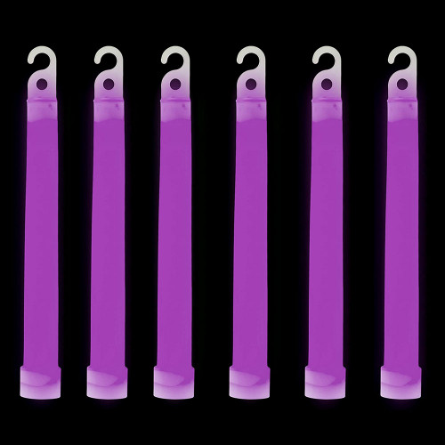 6" Premium Neon Glow Sticks - Purple - 25pcs