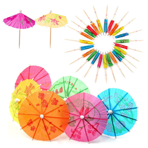 Colourful Paper Cocktail Umbrellas