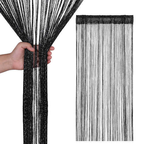 String Curtain Panel - Black