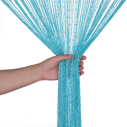 String Curtain Panel - Turquoise