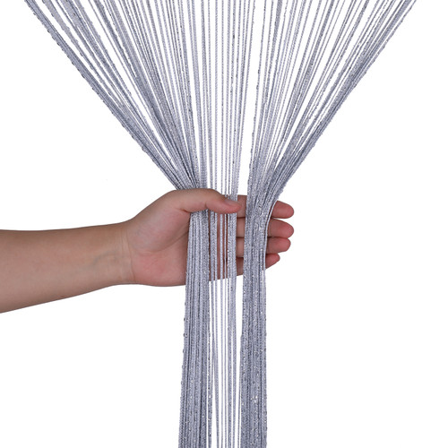 String Curtain Panel - Silver