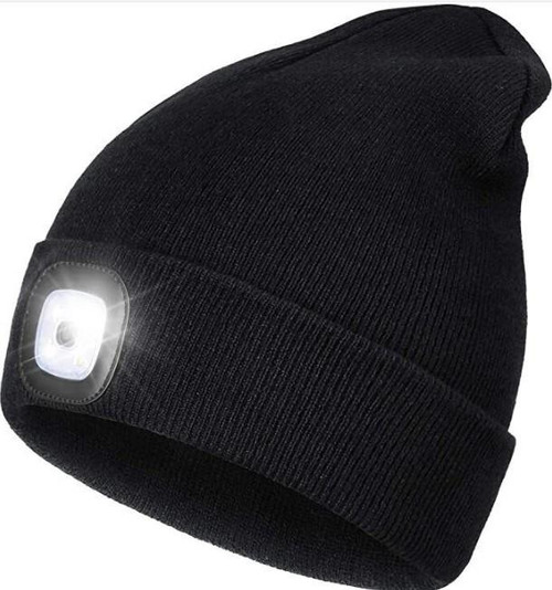 Knitted Beanie Hat With LED Light