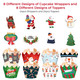 Christmas Cupcake Wrappers - 48pcs