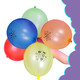 12" Printed Assorted Balloons with Elastic Bands - 50pcs