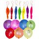 12" Printed Assorted Balloons with Elastic Bands - 50pcs