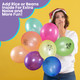 12" Printed Assorted Balloons with Elastic Bands - 50pcs