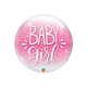 22" Confetti Dots Baby Girl Pink Bubble Balloon