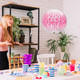 22" Confetti Dots Baby Girl Pink Bubble Balloon