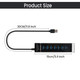 High-Speed USB 3.0 7-Port Hub with Multiple Extension Cables for PC and Laptop