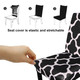 Spandex Short Floral Printed Dining Chair Slip Covers