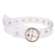 Transparent PVC Plastic 25mm Wide Waist Belt Eyelets Grommet Studded Clear Waistband With Pin Buckle For Jeans Dresses Casual & Formal Wear