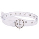Transparent PVC Plastic 25mm Wide Waist Belt Eyelets Grommet Studded Clear Waistband With Pin Buckle For Jeans Dresses Casual & Formal Wear
