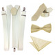 Satin Polyester Men's Braces Bowtie Necktie & Handkerchief Set for Casual Formal Wear Weddings Prom Celebration Parties Gatherings Events