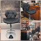 Swivel Chrome & PU Leather Modern Adjustable Bar Stools