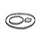 Women's Tattoo Choker Black Necklace Bracelet Ring Set (3 Pc Set)