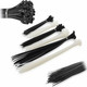 4.8mm Black & White Cable Ties - 100pcs