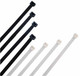 2.5mm Extra-Strong Black & White Cable Ties - 100pcs