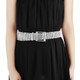Women's Silver Row Rhinestone Diamante Waist Belt for Fashion Accessory