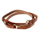 13mm Women's Brown Leather Waist Belt with Stylish Gold Hook Clasp Fully Adjustable Beautiful Fashion Accessory for Casual Formal & Western Outfits