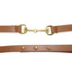 13mm Women's Brown Leather Waist Belt with Stylish Gold Hook Clasp Fully Adjustable Beautiful Fashion Accessory for Casual Formal & Western Outfits