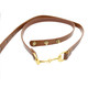 13mm Women's Brown Leather Waist Belt with Stylish Gold Hook Clasp Fully Adjustable Beautiful Fashion Accessory for Casual Formal & Western Outfits