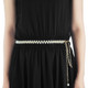 40" 2 Long Rows Gold Waist Chain Belt with White Pearl for Women Fashion Accessory