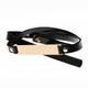 10mm Women's Black OBI Band Waist Belt with Gold Buckle for Fashion Accessory