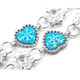 Women's Rhinestone Diamond Design Waist Chain Belt with Hearts & Flowers Fashion Accessory - White Blue Pink
