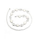 Women's Rhinestone Diamond Design Waist Chain Belt with Hearts & Flowers Fashion Accessory - White Blue Pink