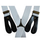 25mm Men’s Adjustable Braces Y Shape Heavy Duty Button Hole Suspenders for Trousers Jeans White