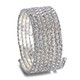 Silver Diamante Spring Bracelet