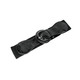 2.5" Wide Black Elasticated Waist Belt with Shiny Buckle for Women Fashion Accessory