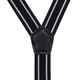 20mm Kids Black with White Strips Braces Suspender with Button Hole Y Shape Elastic Adjustable Striped for Boys Trousers Jeans Pants