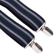 Men’s Adjustable Braces Y Shape Heavy Duty Clip On Suspenders for Trousers Jeans Navy 35mm