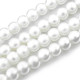 24" Round White Pearl 2 Mirrored Floral Design Waist Chain Belt for Women Fashion Accessory