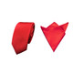 Men's Satin Polyester Neck Tie Handkerchief Pocket Square Set Men’s Fashion Accessory