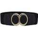 60mm Elastic Waist Belt with Gold Buckle for Women Fashion Accessory